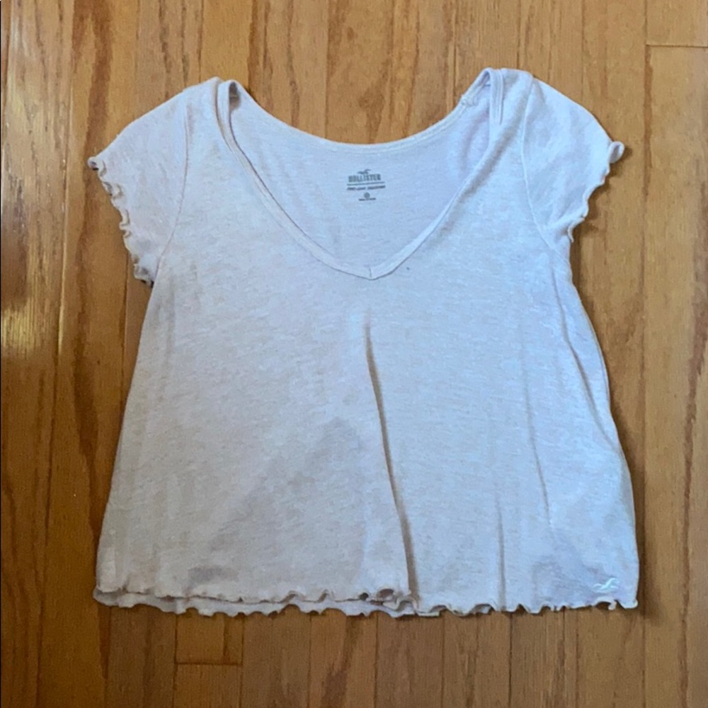 Pink cropped-ish short sleeve